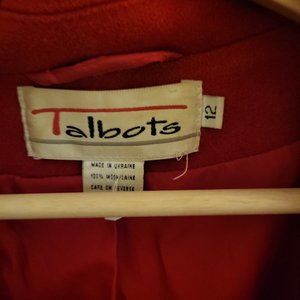 Red Talbots peacoat- 12